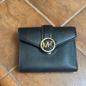 Michael Kors Black Wallet with Gold Accent